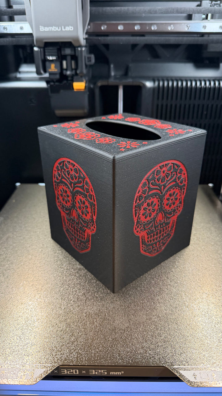 Sugar Skull Tissue Box Day of the Dead
