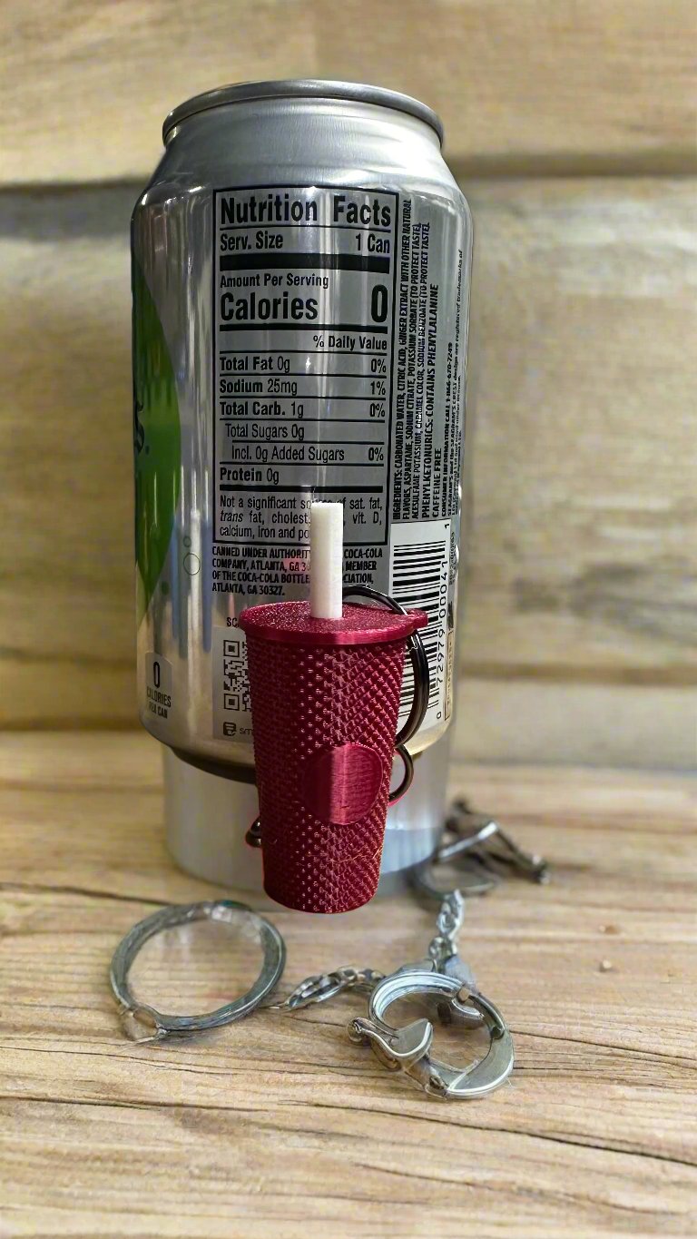 Coffee Tumbler Keychains - Mini Coffee Cup Keyring Accessory