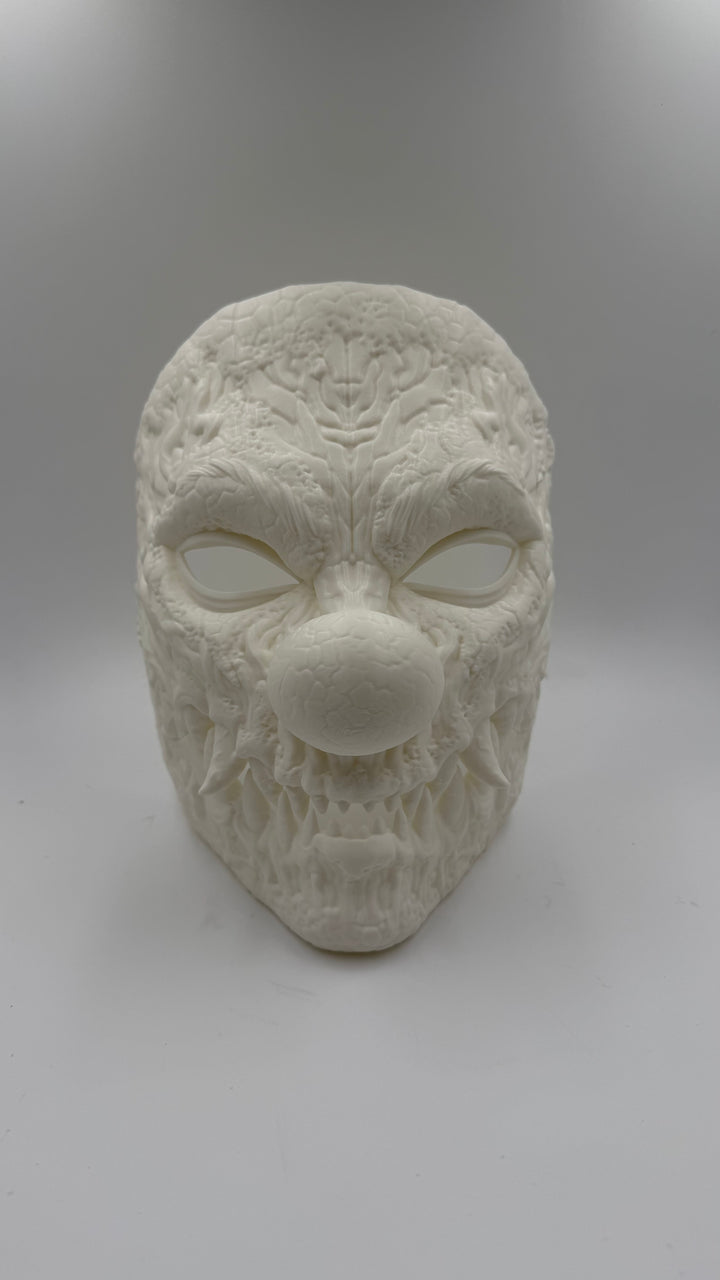Horror Clown mask with movable jaw