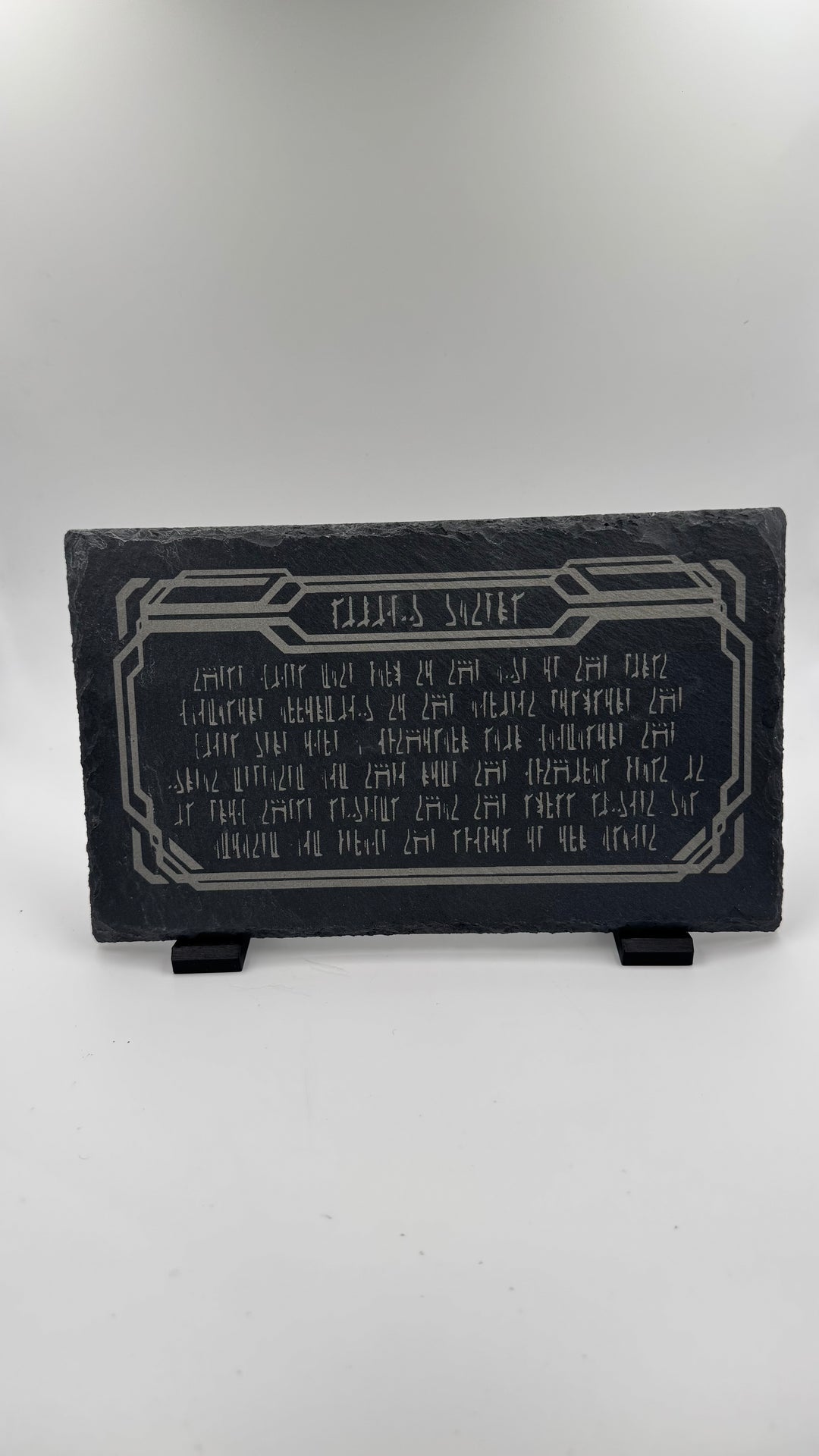 The Mandalorian Living Waters Plaque Laser Engraved Slate Stone Mythosaur Mines of Mandalore