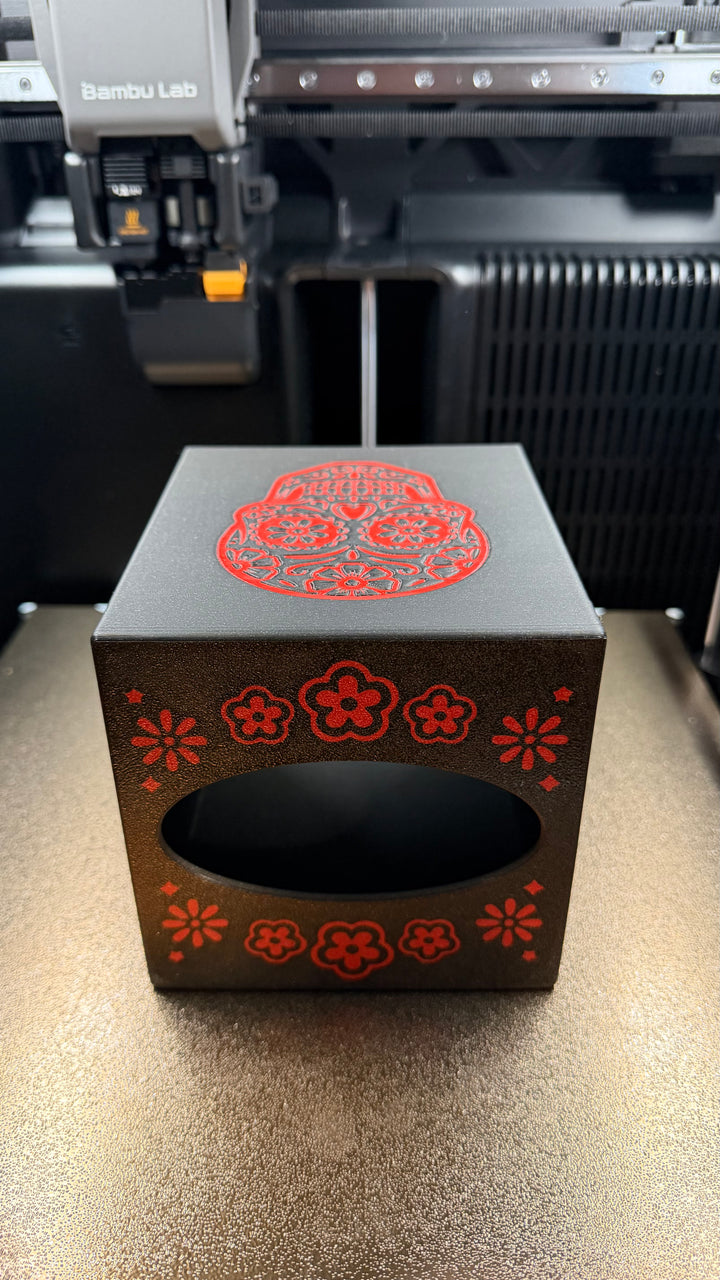 Sugar Skull Tissue Box Day of the Dead