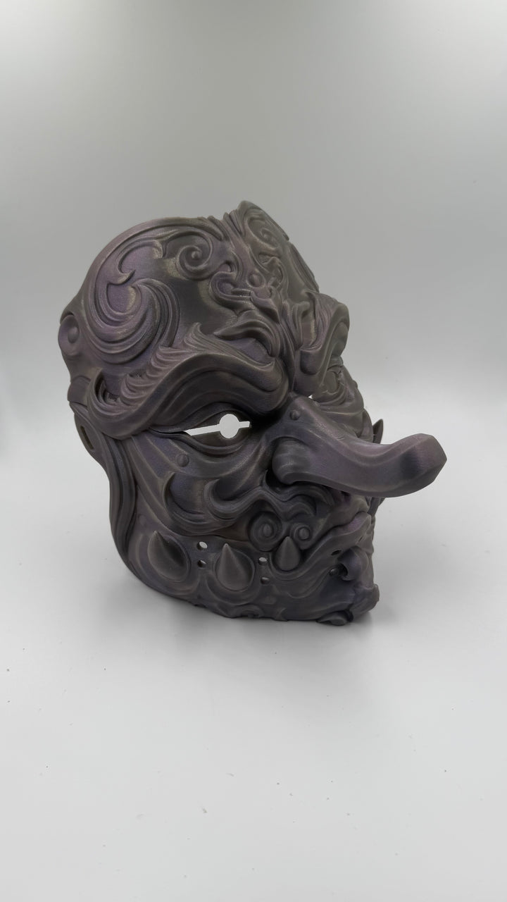 Tengu Mask Japanese | Long Nose Yokai Demon Cosplay Mask | Samurai Japanese Mask