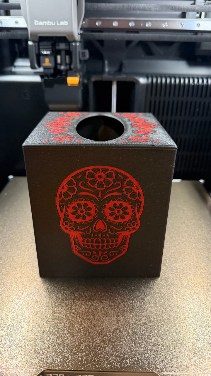 Sugar Skull Tissue Box Day of the Dead
