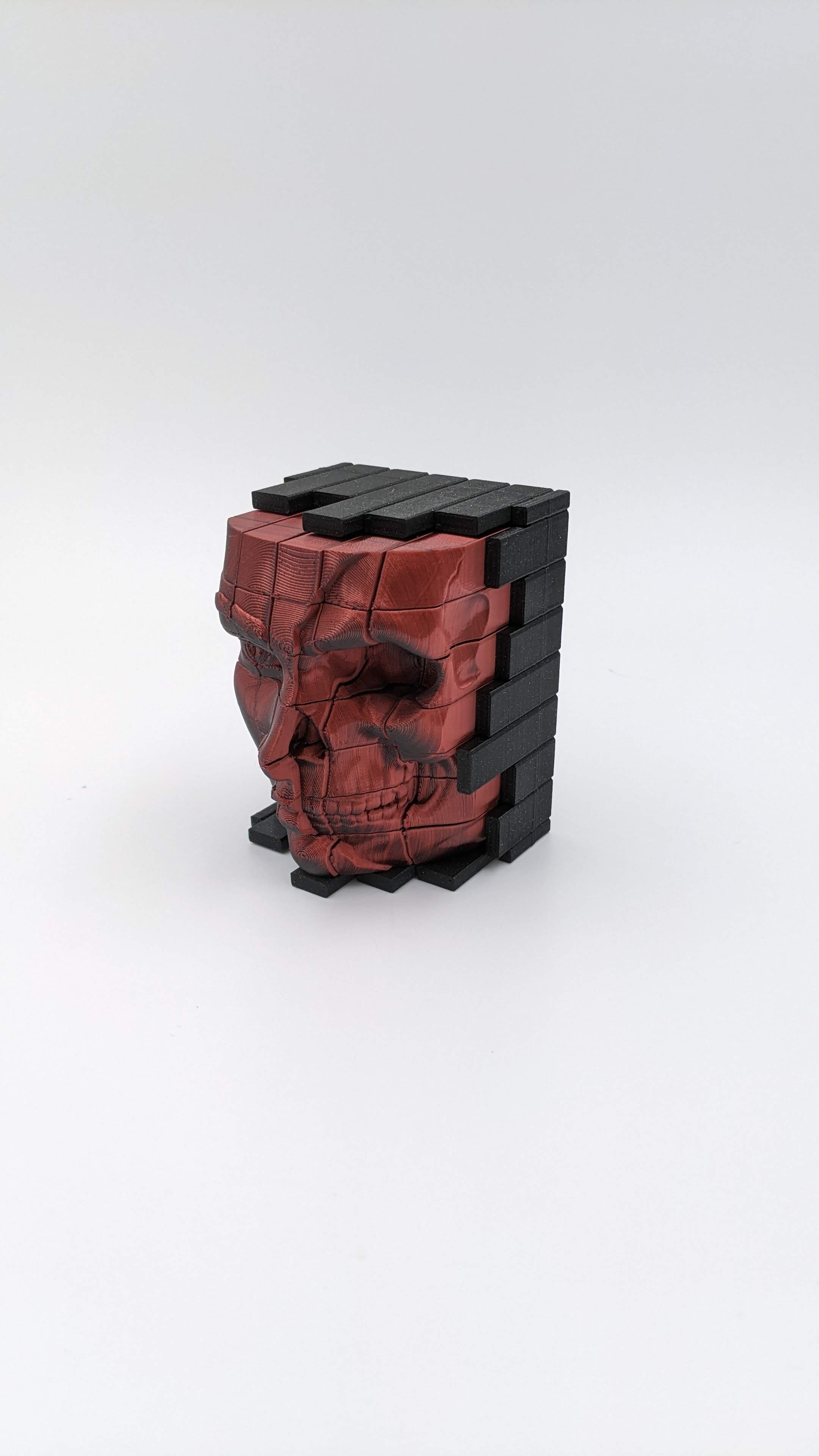 Flexi Fidget Pixel female skull wall art deco