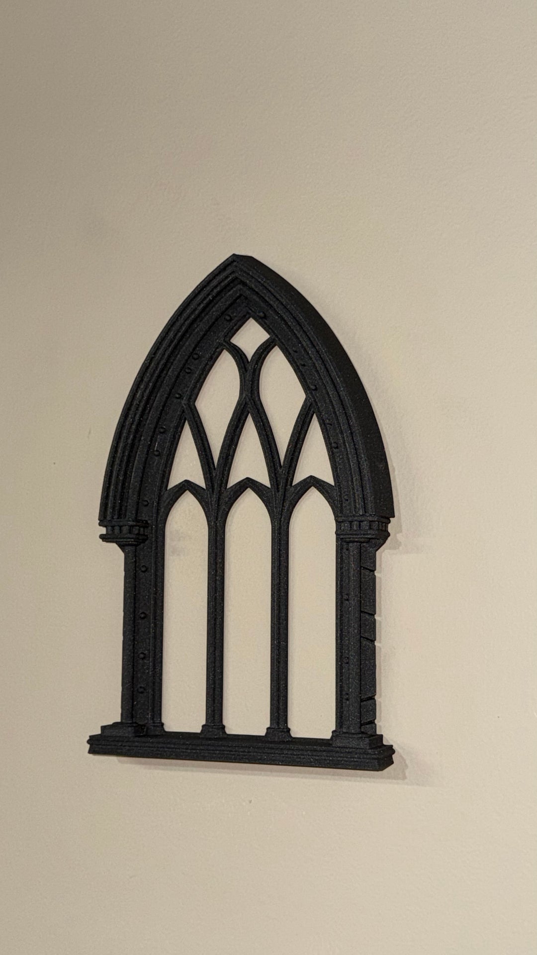 Dark Gothic Arch Cathedral Window Wall Art