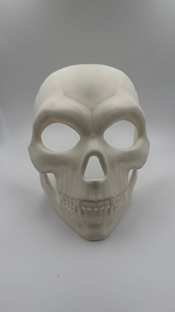 Human Skull Mask with Moving Jaw | Realistic Skeleton Cosplay Mask | Gothic Horror Skull Helmet