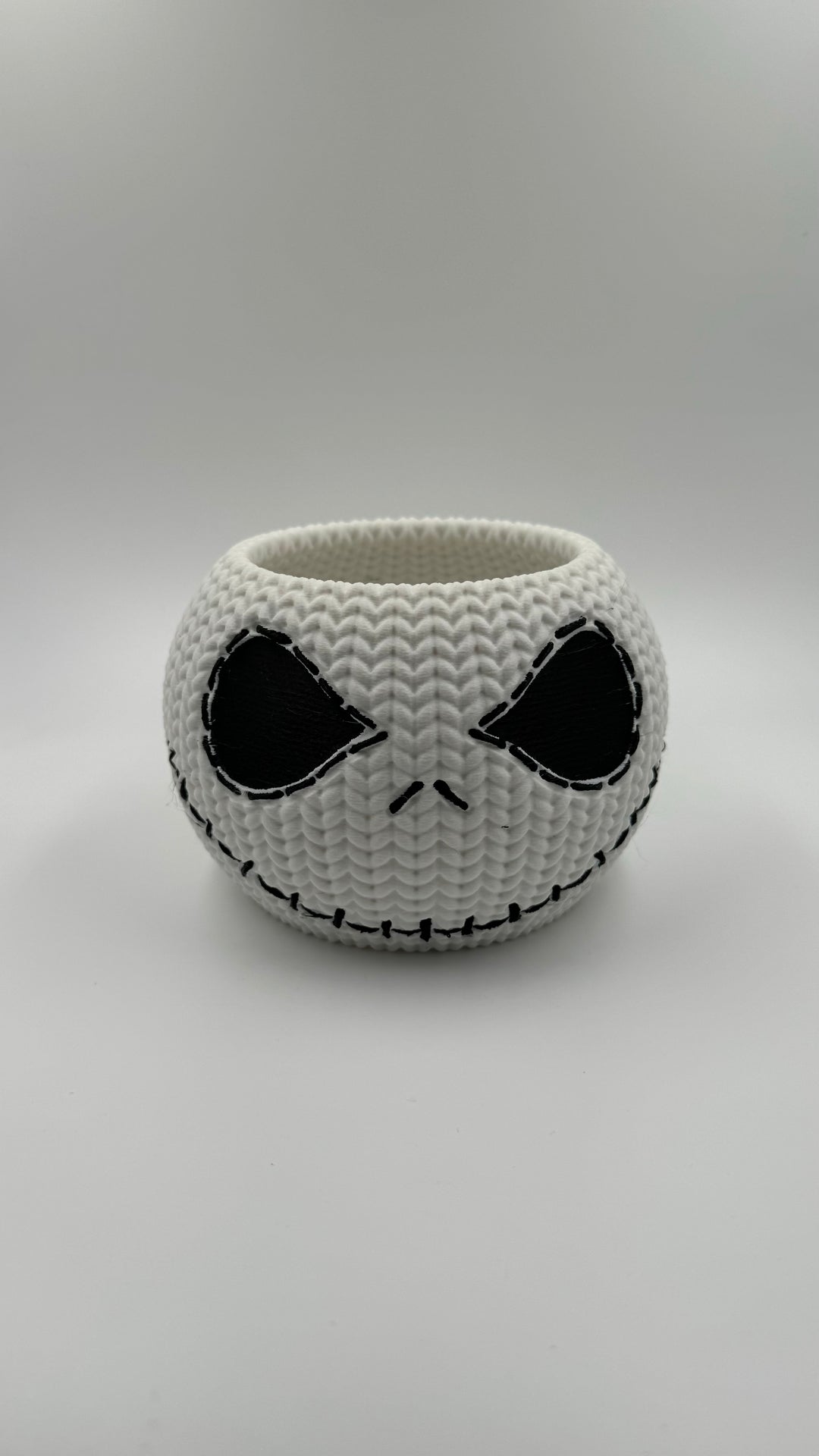 Jack Skellington Knitted Bowl