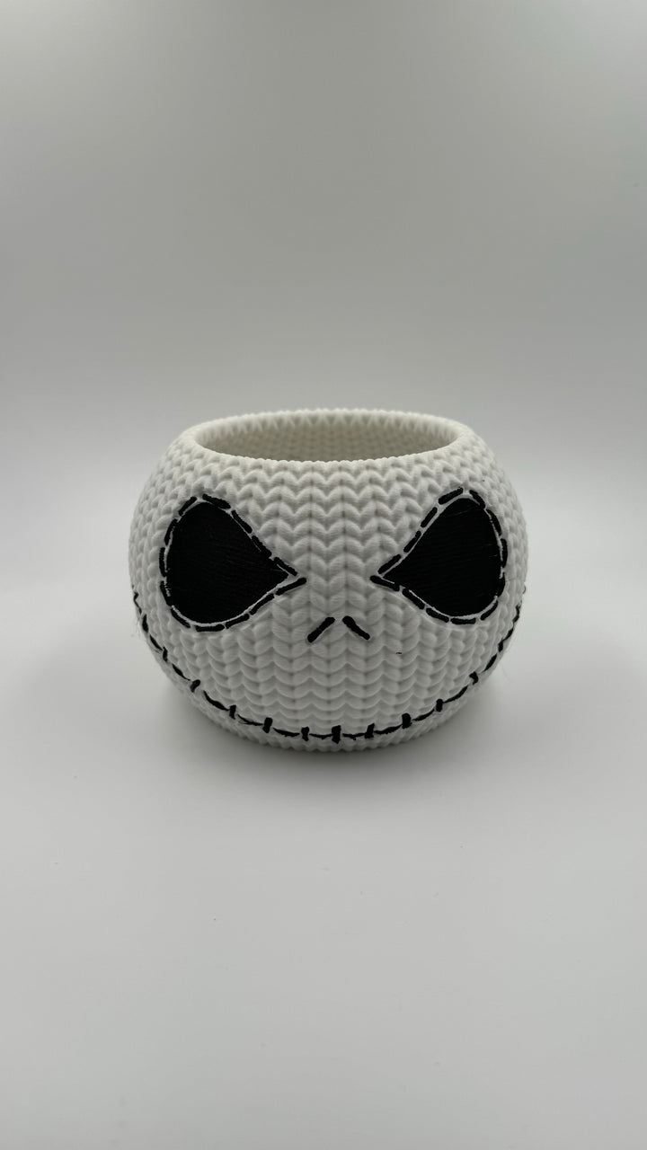 Jack Skellington Knitted Bowl
