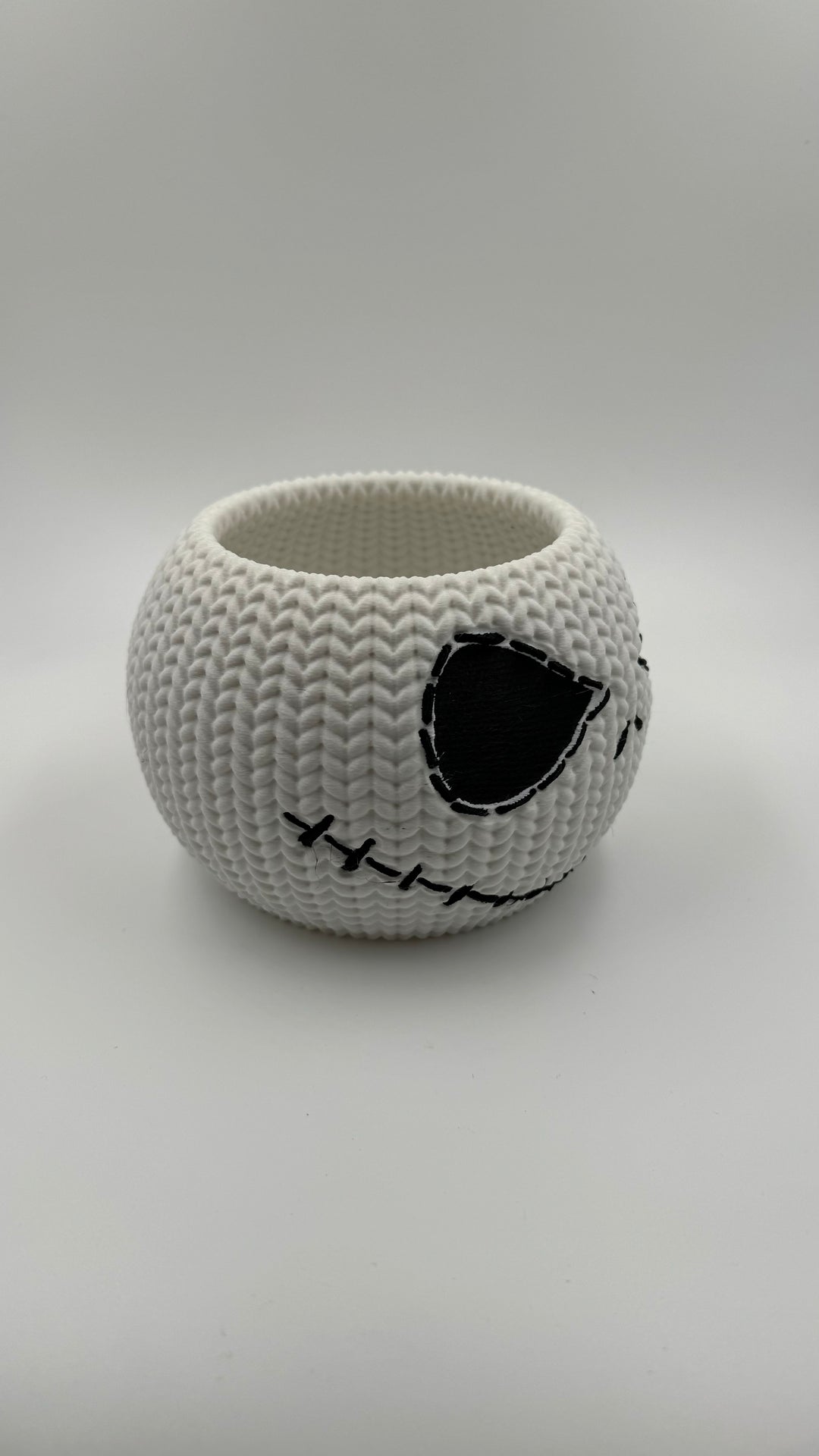 Jack Skellington Knitted Bowl