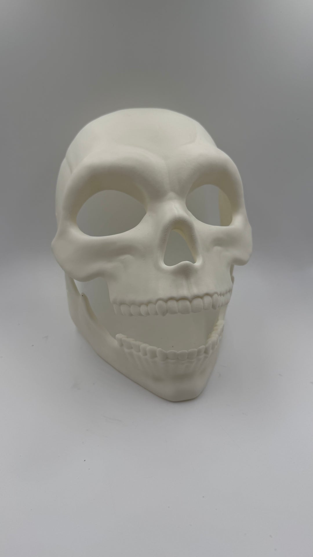 Human Skull Mask with Moving Jaw | Realistic Skeleton Cosplay Mask | Gothic Horror Skull Helmet