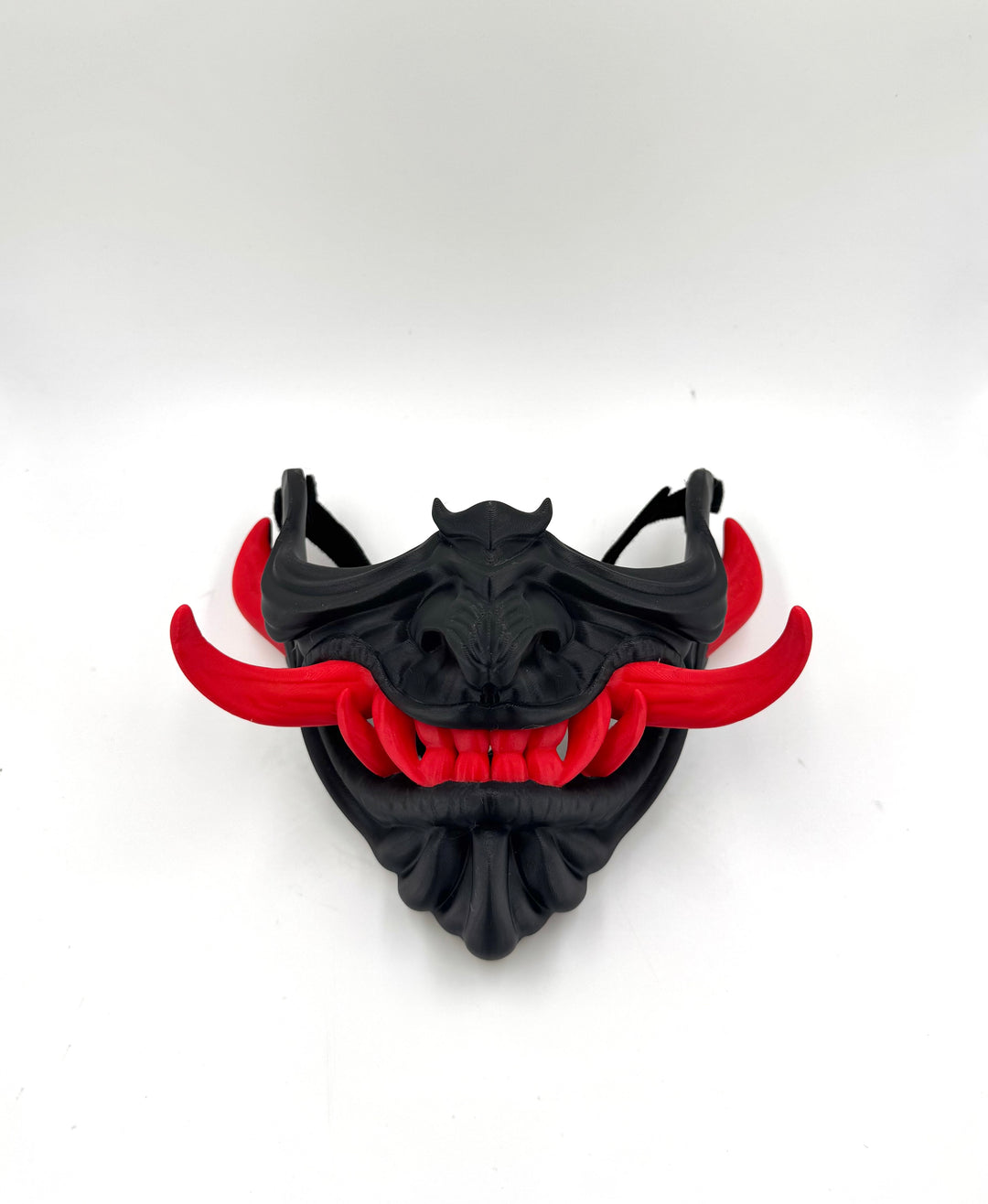 Japanese Oni Mask Lower Face Samurai Demon Half Mask for Cosplay, Samurai Armor, Festival Wear, Collectible Japanese Mask