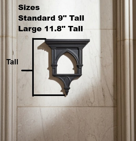 Gothic Cathedral Open Sconce Small Shelf Wall Art