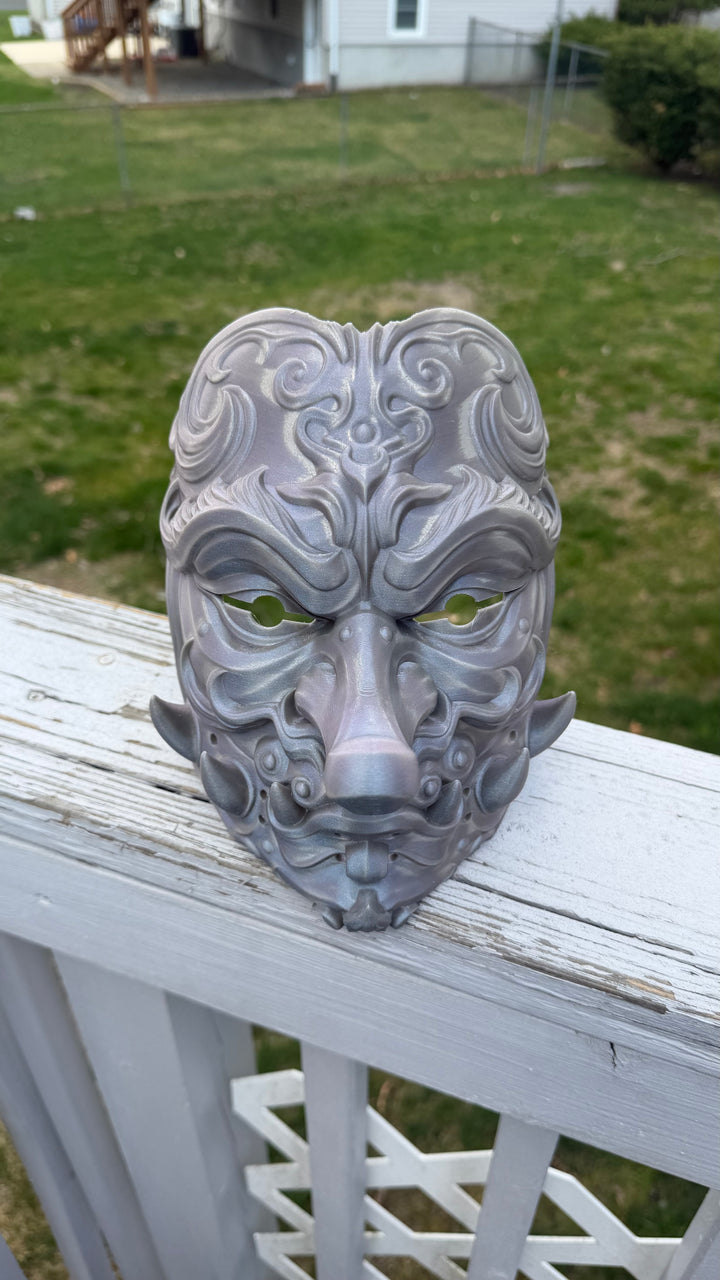 Tengu Mask Japanese | Long Nose Yokai Demon Cosplay Mask | Samurai Japanese Mask