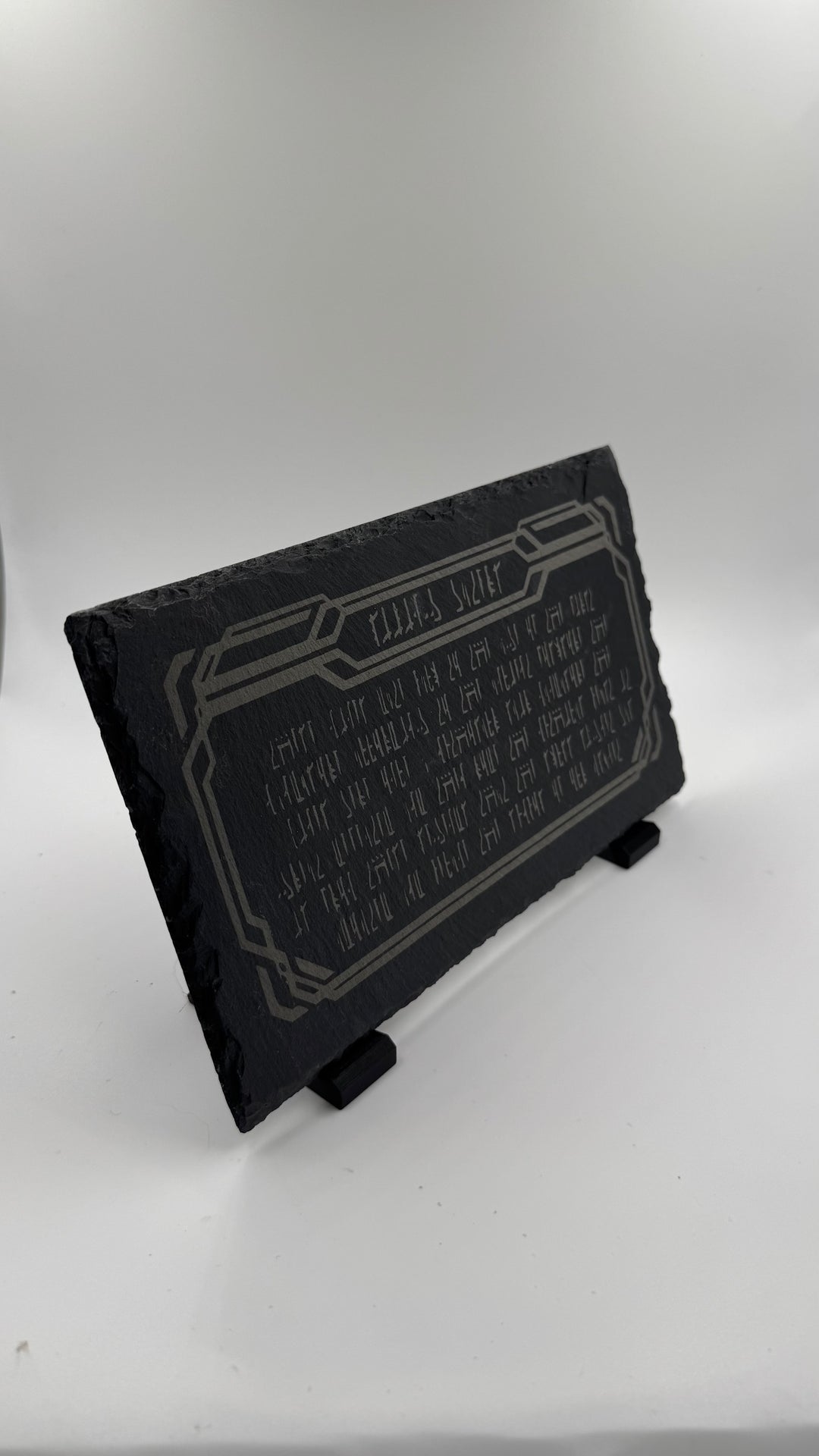 The Mandalorian Living Waters Plaque Laser Engraved Slate Stone Mythosaur Mines of Mandalore