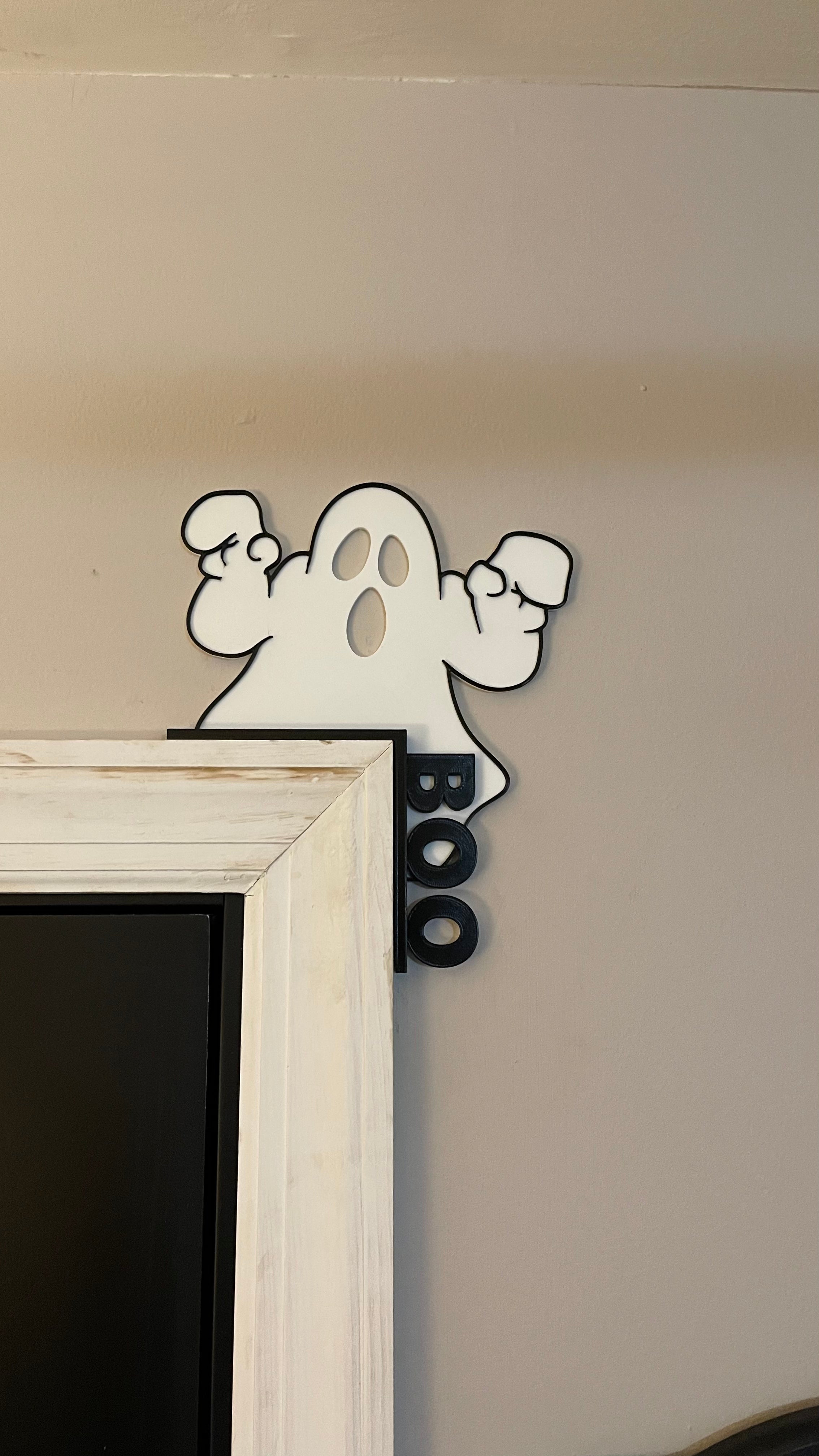 Boo Ghost Halloween Door
