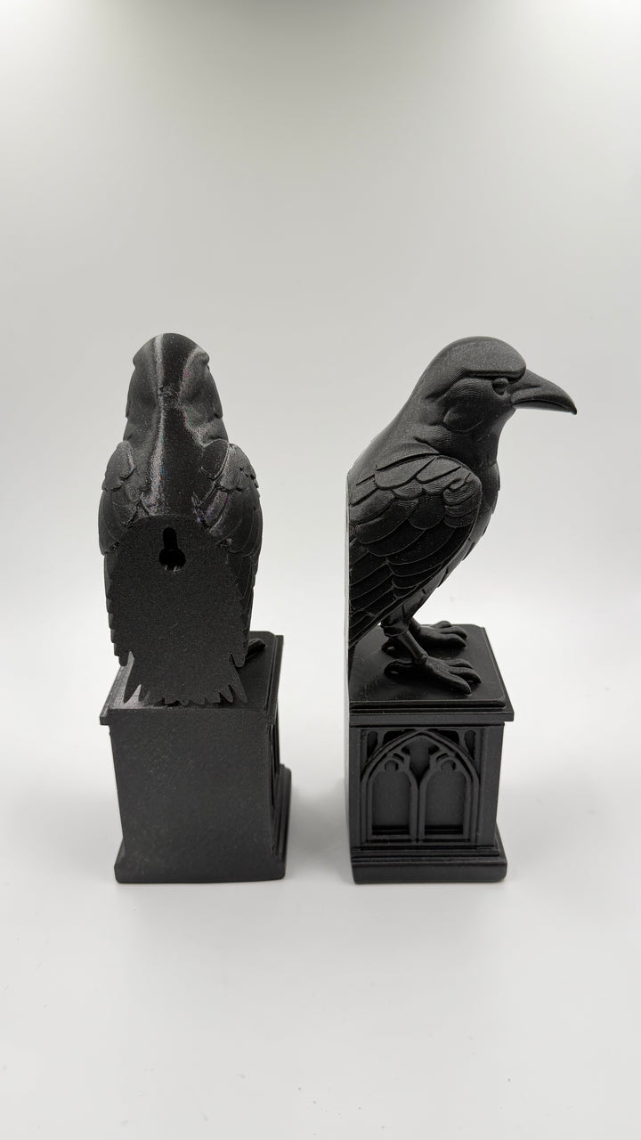 Gothic Raven Book Ends and Wall Decor