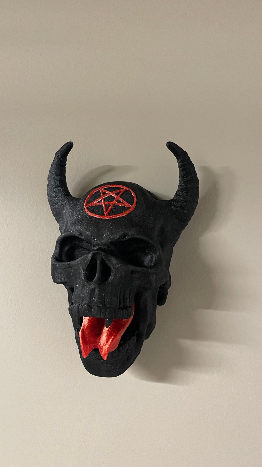 Diablo Demon Skull Wall Hang Prop - Gothic Home Decor Wall Display Piece