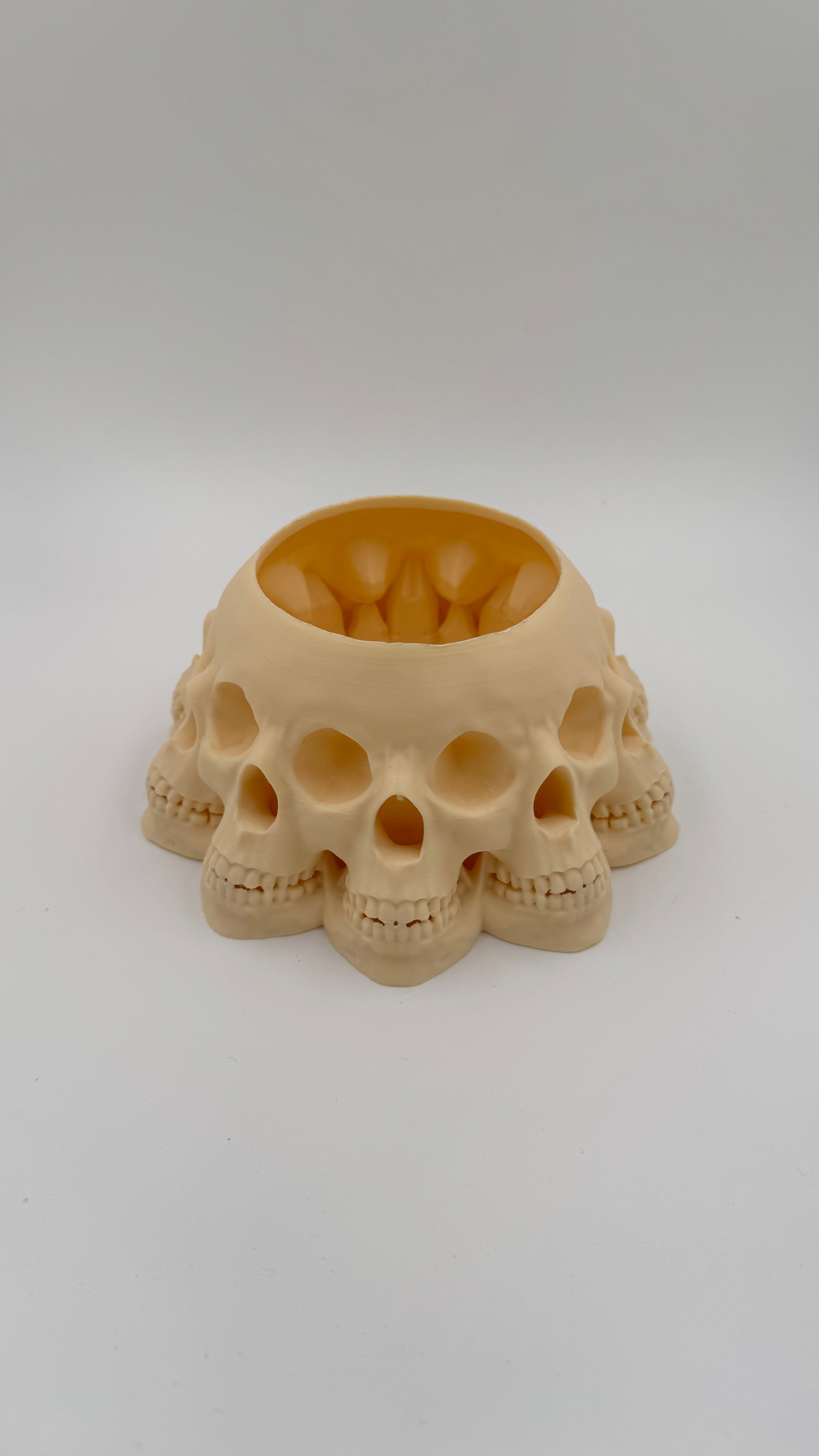 Gothic Skull Bowl/Planter - Multi-Skull Design for Darkly Stylish Decor - Unique Halloween Centerpiece