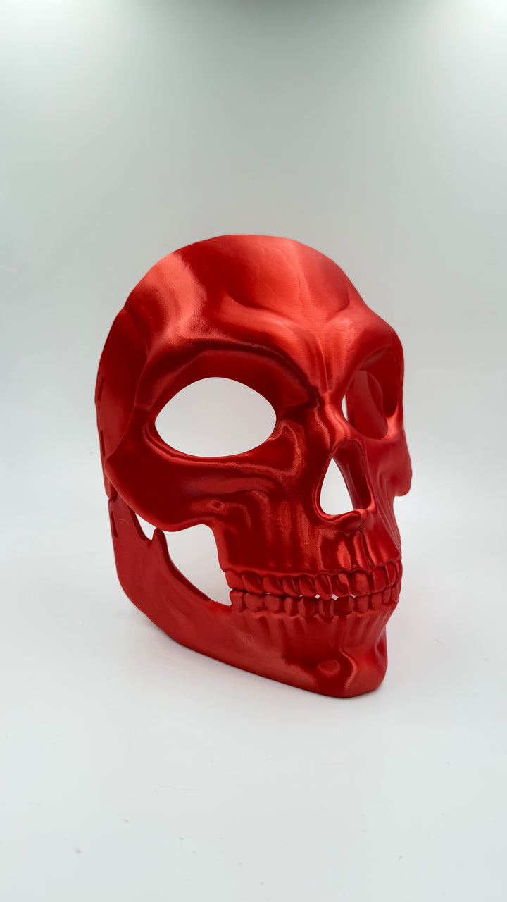 Human Skull Mask with Moving Jaw | Realistic Skeleton Cosplay Mask | Gothic Horror Skull Helmet