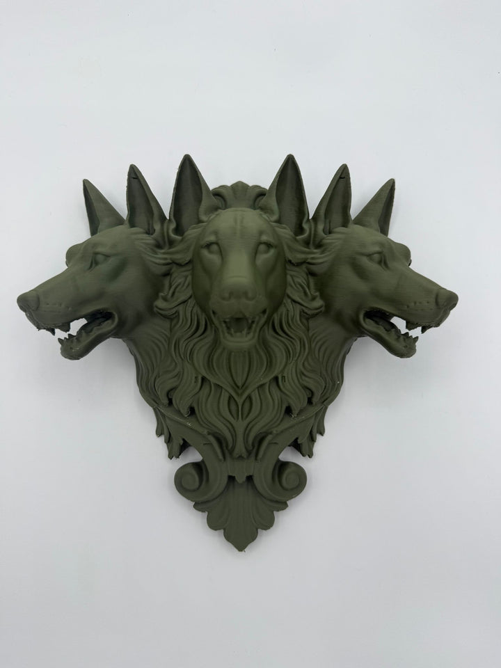 Cerberus Guardian of the Underworld Wall Sculpture Gothic Mythology Decor 3 Headed Dog Wall Art Dark Fantasy Home Decor Occult Wall Hanging