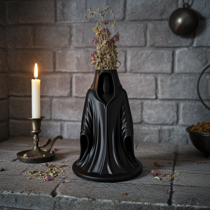 Wraith Grim Reaper Vase | Gothic Horror Home Decor Dark Fantasy