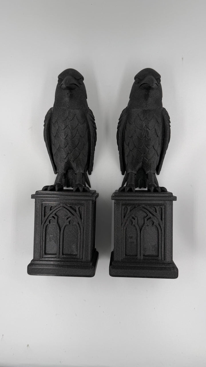 Gothic Raven Book end perch and Wall hang