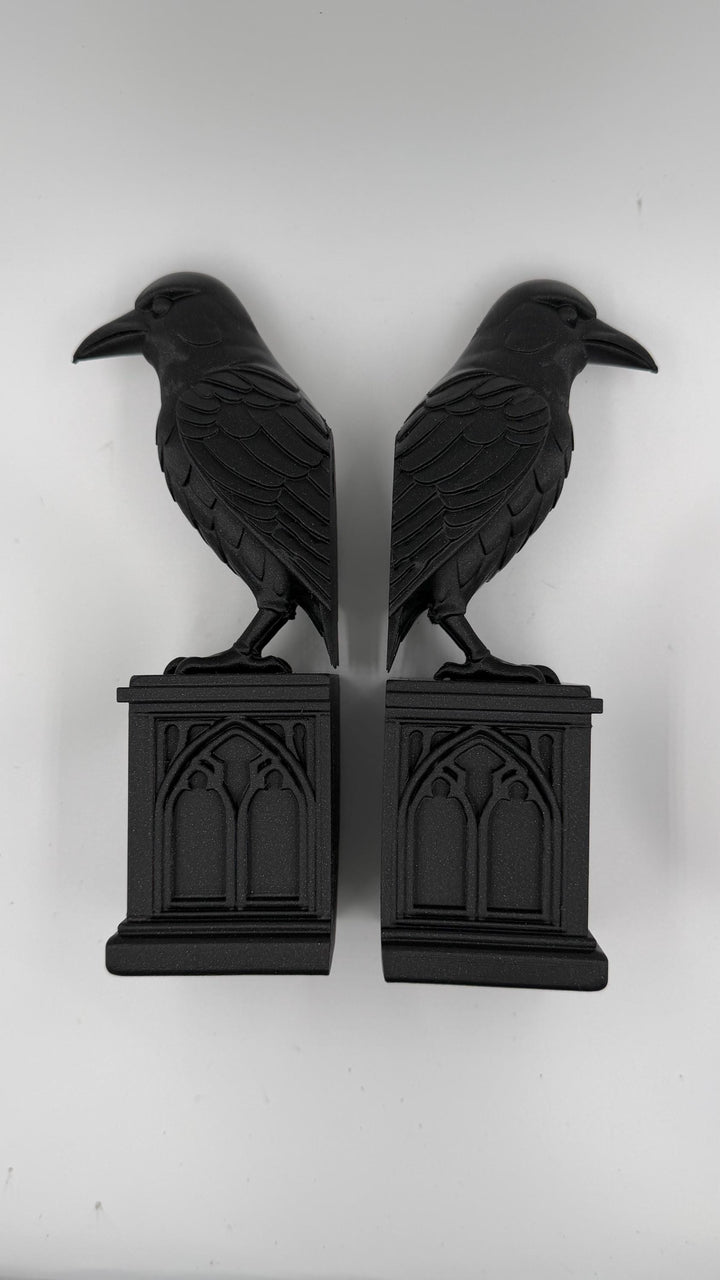 Gothic Raven Book end perch and Wall hang