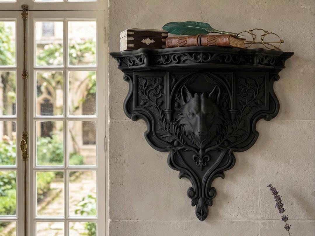 Gothic Gargoyle Shelf Cathedral Sentinel