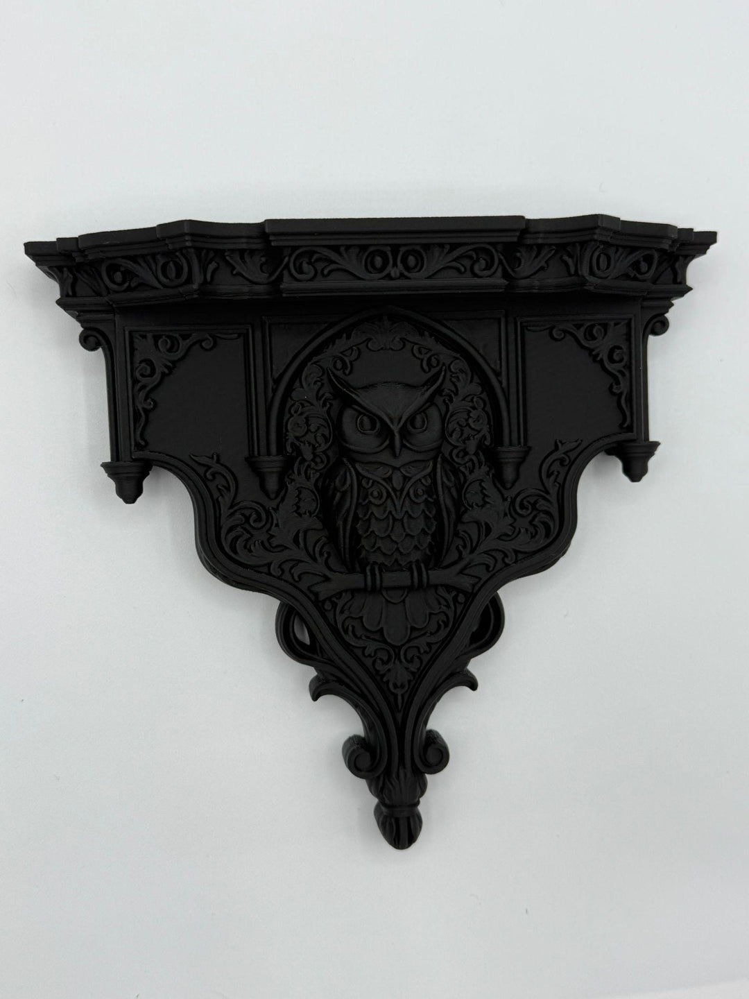 Gothic Guardian Owl Wall Shelf Owl Altar