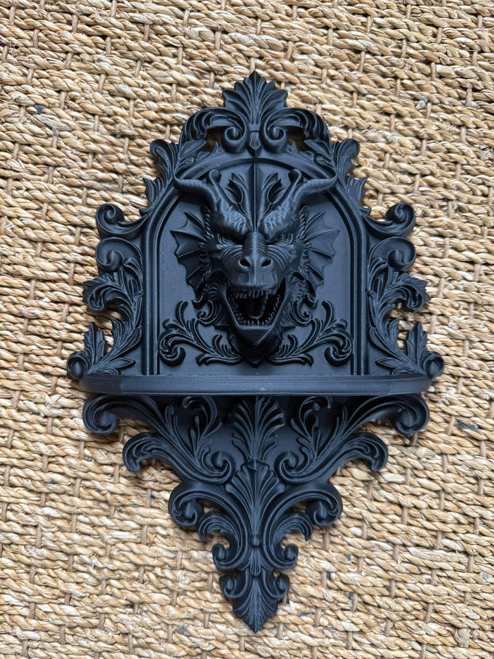 Gothic Dragon Wall Shelf Altar