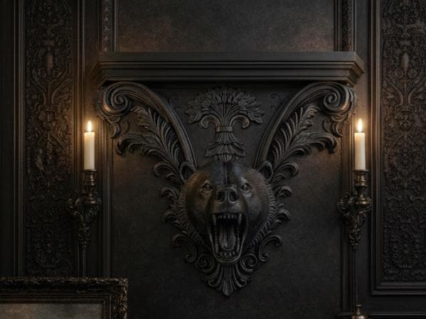Wild Bear Wall Shelf Altar