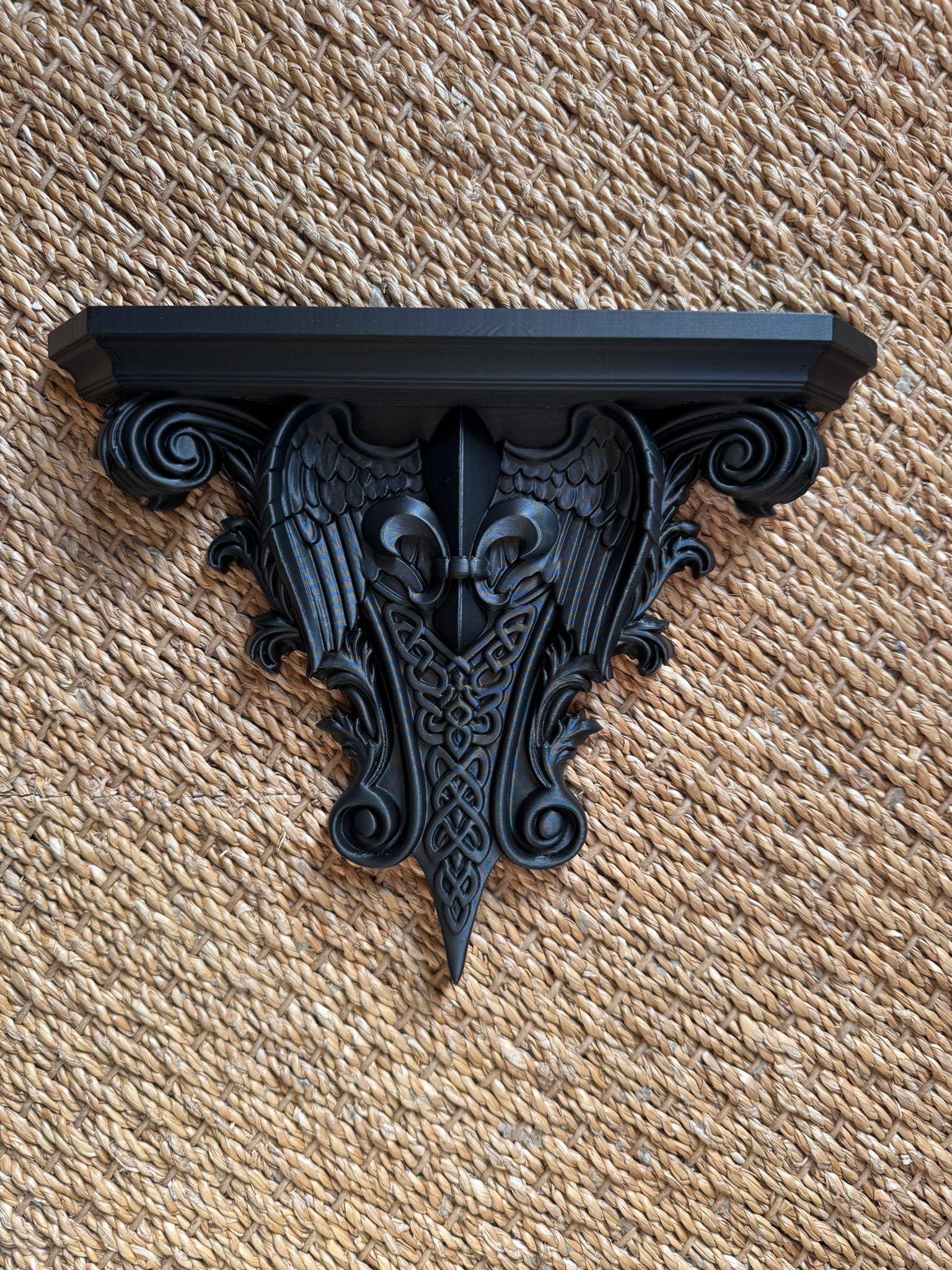 Angelic Winged Wall Corbel Altar Shelf