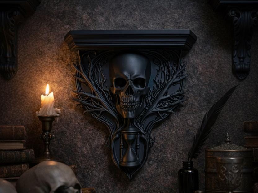 Gothic Reaper Wall shelf Altar