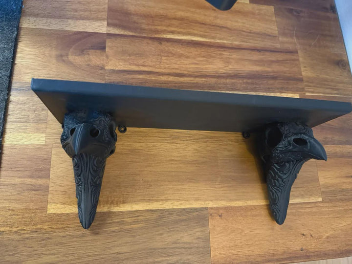 Raven Skull Wall Shelf Alchemy Deco