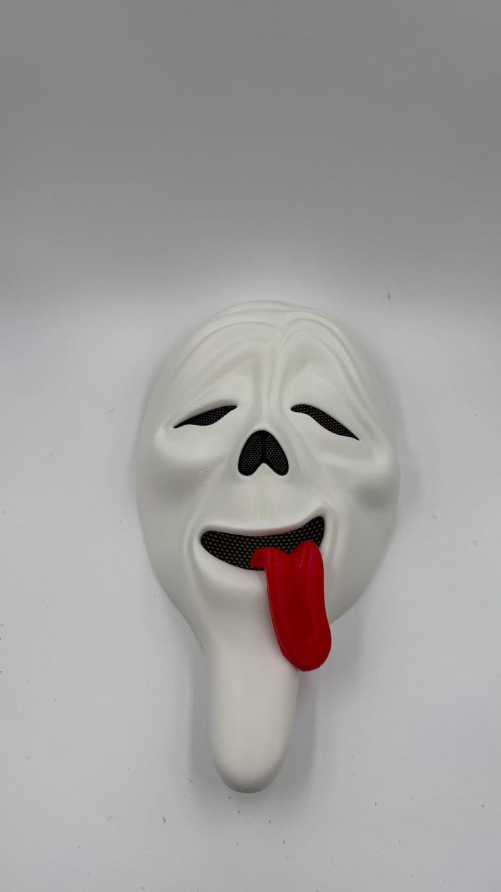 Wazzup Ghost tongue Mask | Scary Movie Inspired Scream Mask | Funny Horror Cosplay Mask | Funny Halloween Costume | Ghost Face Style