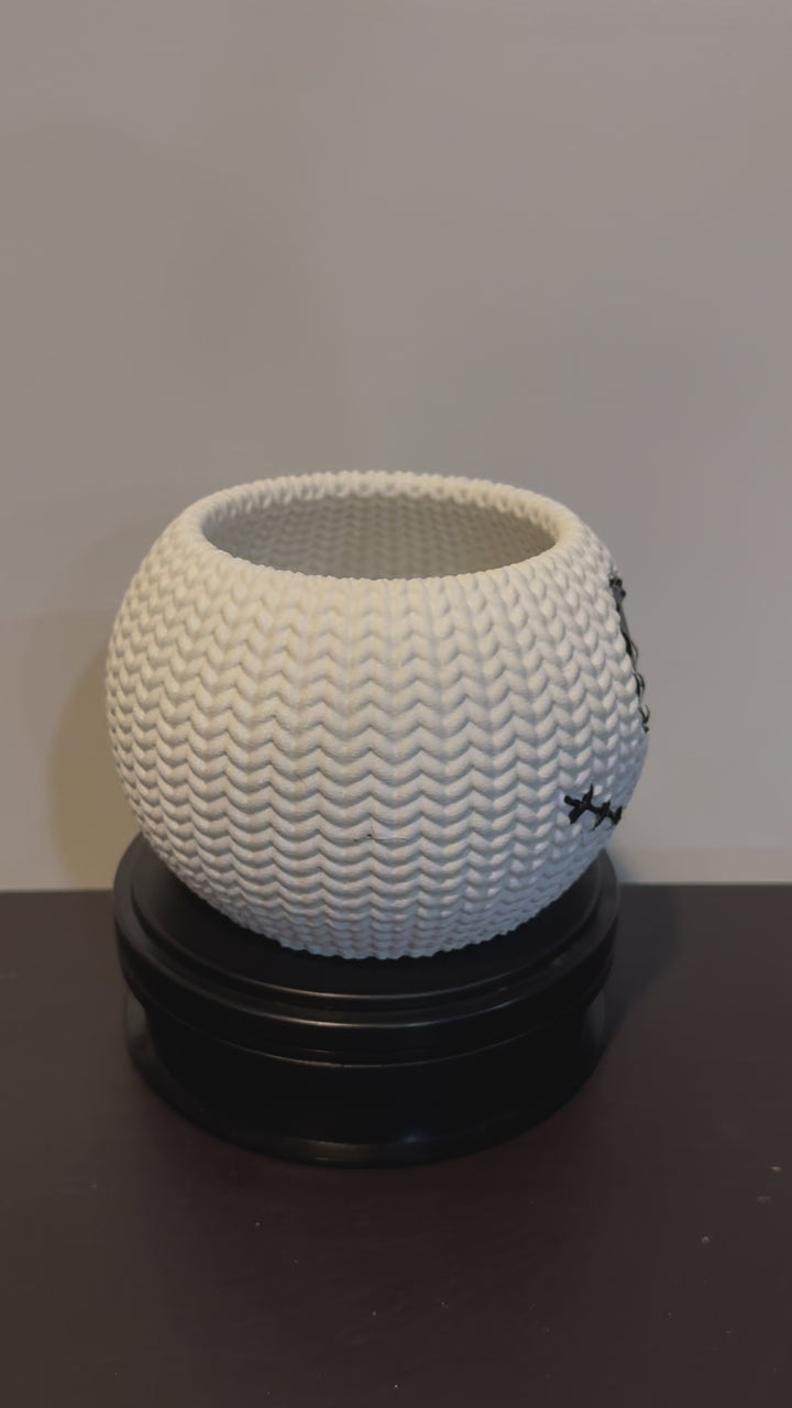 Jack Skellington Knitted Bowl