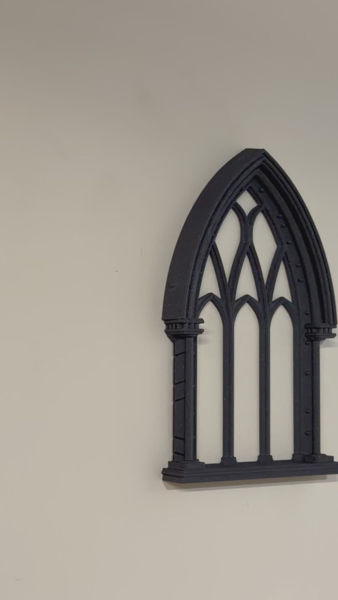 Dark Gothic Arch Cathedral Window Wall Art
